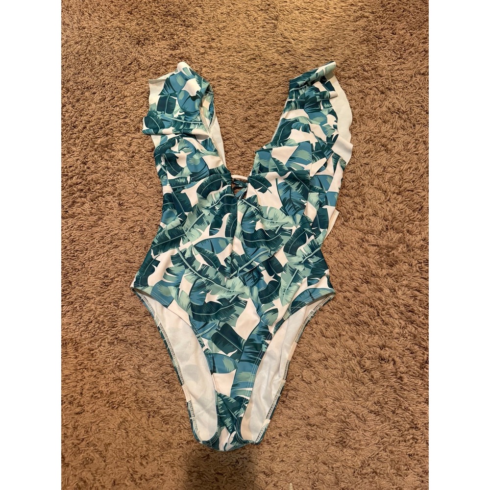 Plunge One Piece Bathing Suit - Picture 2 of 4